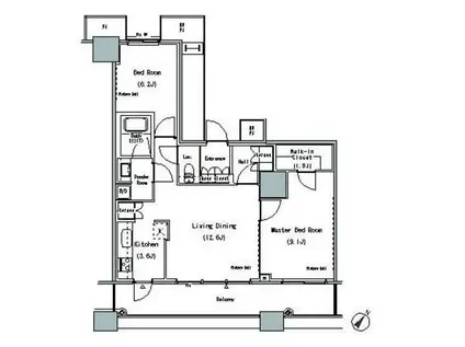 THE TOKYO TOWERS MIDTOWER 2/23(2LDK/13階)の間取り写真