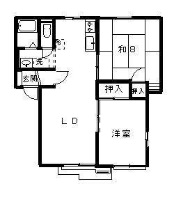 アネックス雅 B棟(2LDK/2階)の間取り写真