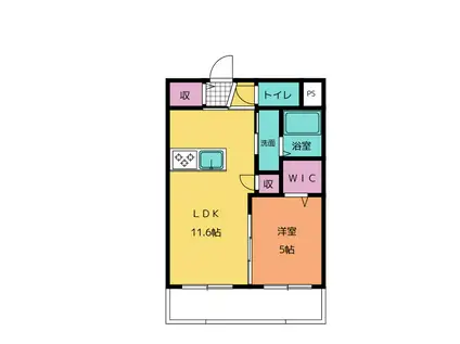 PEACE LIFE(1LDK/2階)の間取り写真