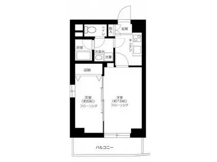 セレナーデ東長崎(2K/5階)の間取り写真