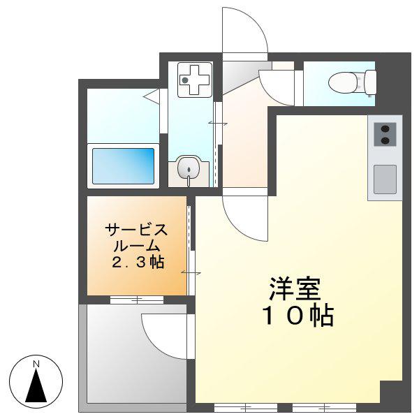 プリマベーラ(ワンルーム/3階)の間取り写真