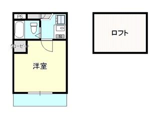 シティーパレス東松山第3(1K/2階)の間取り写真
