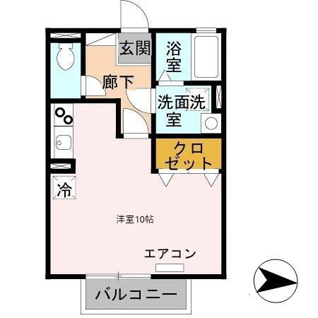 アネックス天満(1K/2階)の間取り写真