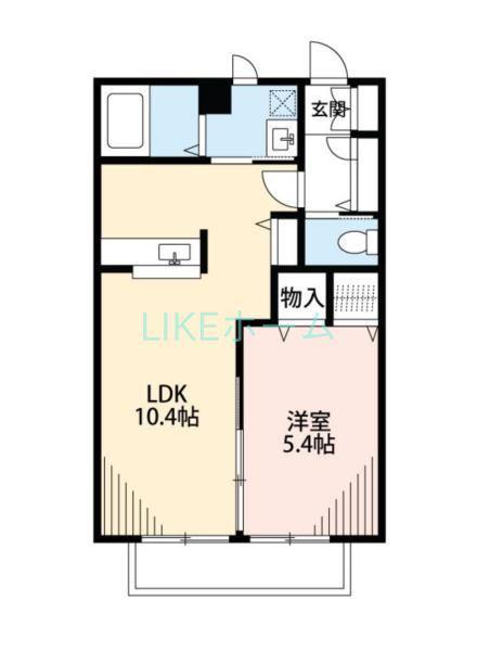 アペックスハイツ西船II(1LDK/2階)の間取り写真