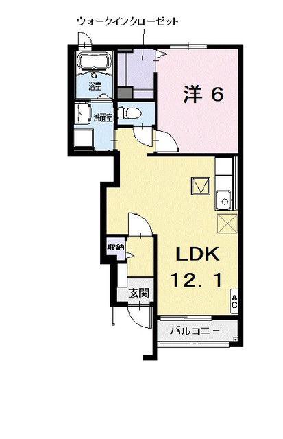 サンフローレンス(1LDK/1階)の間取り写真