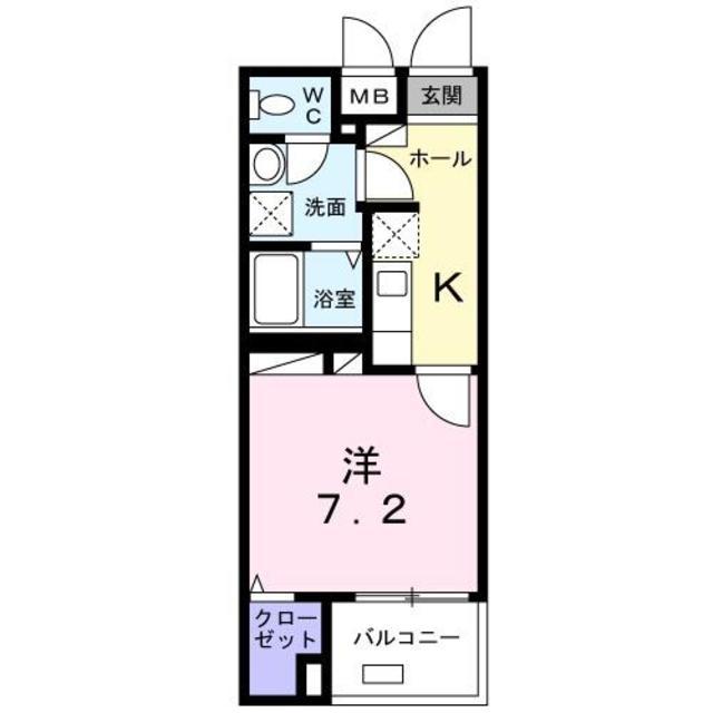 SEPTE′NOVA(1K/2階)の間取り写真