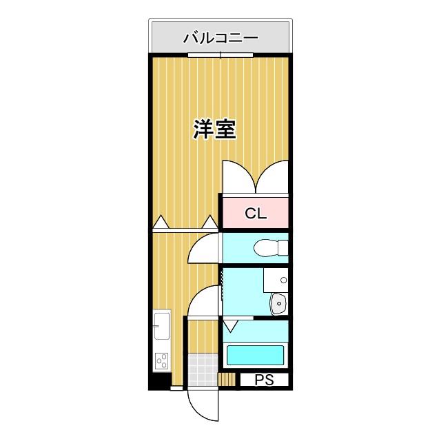 パークサイド小島(1DK/1階)の間取り写真