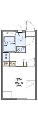 レオパレスヴィレッジ(1K/2階)の間取り写真