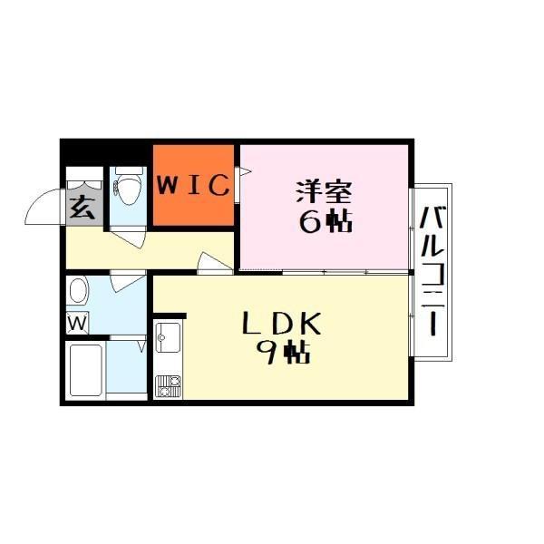 セジュールコウハナ(1LDK/1階)の間取り写真