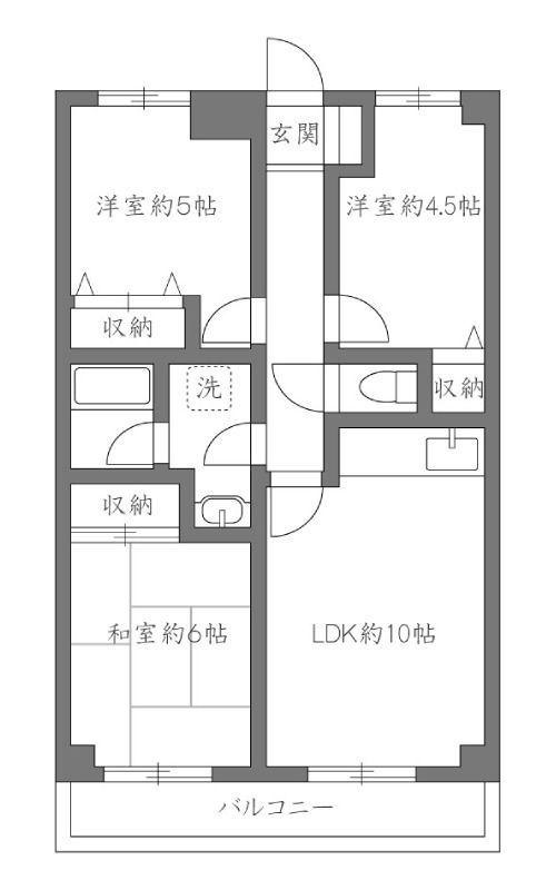 レピドール福田I(3LDK/6階)の間取り写真