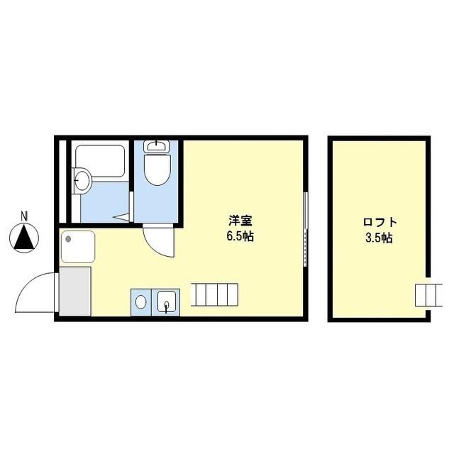 クラージュ川崎大師(ワンルーム/2階)の間取り写真