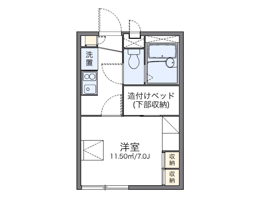 レオパレスサン フィールド(1K/2階)の間取り写真