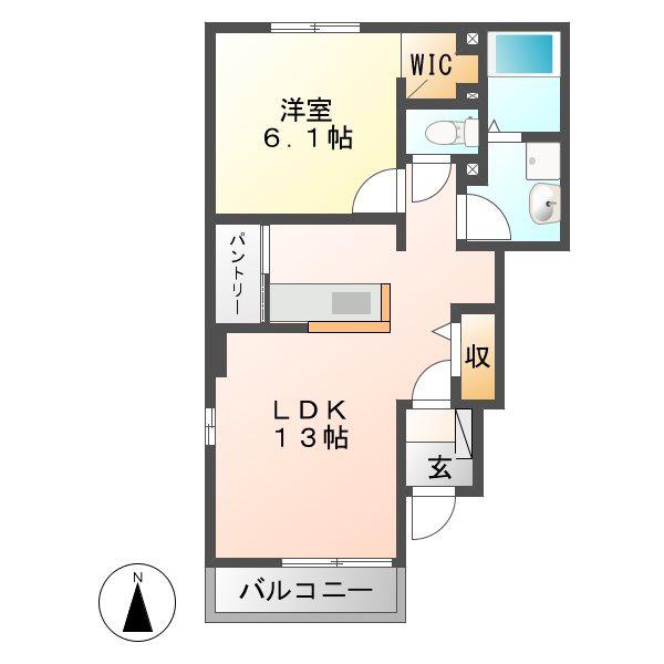 ボンド ハウス(1LDK/1階)の間取り写真