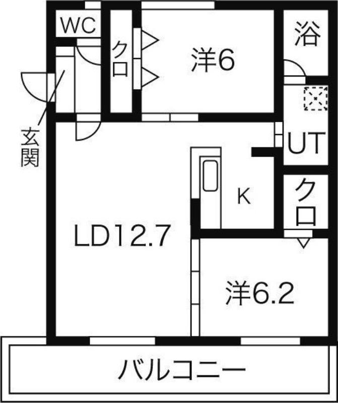 香風館壱番(2LDK/2階)の間取り写真