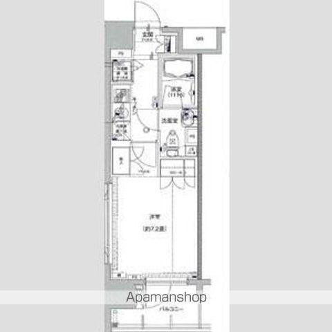 AXAS-WILL 四谷3丁目 STA(1K/2階)の間取り写真