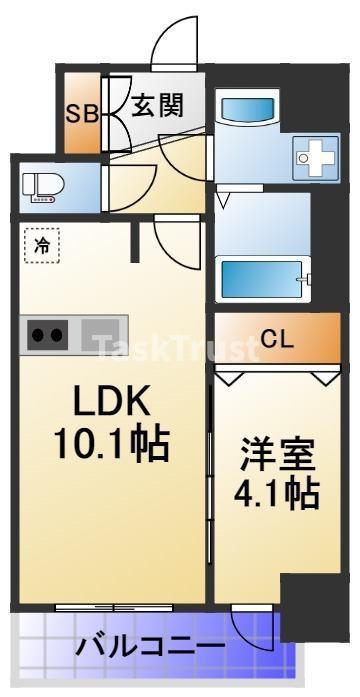 アドバンス北大阪ロワン(1LDK/6階)の間取り写真