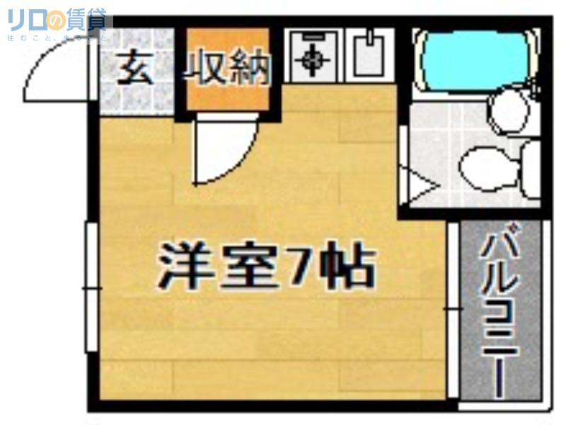 暁マンション(ワンルーム/3階)の間取り写真