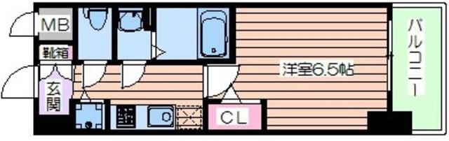 プレサンス梅田北オール(1K/5階)の間取り写真