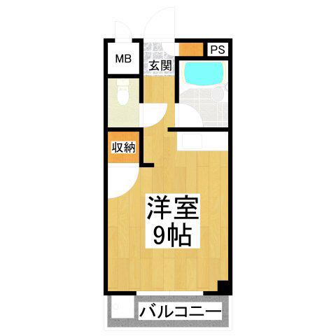 ベーレン水賀池(ワンルーム/5階)の間取り写真