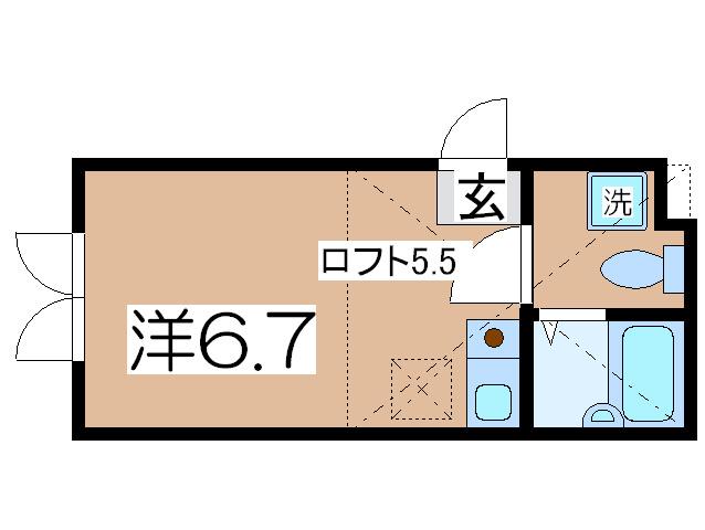 プリマ壱番館(ワンルーム/1階)の間取り写真