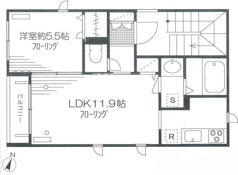サンメゾン初台(1LDK/3階)の間取り写真