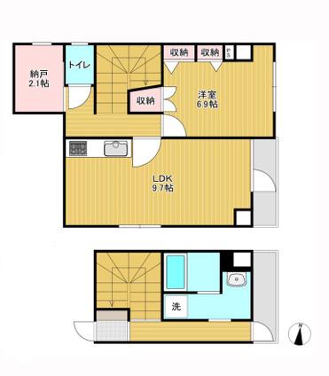 フェルマータ住吉(1SLDK/5階)の間取り写真