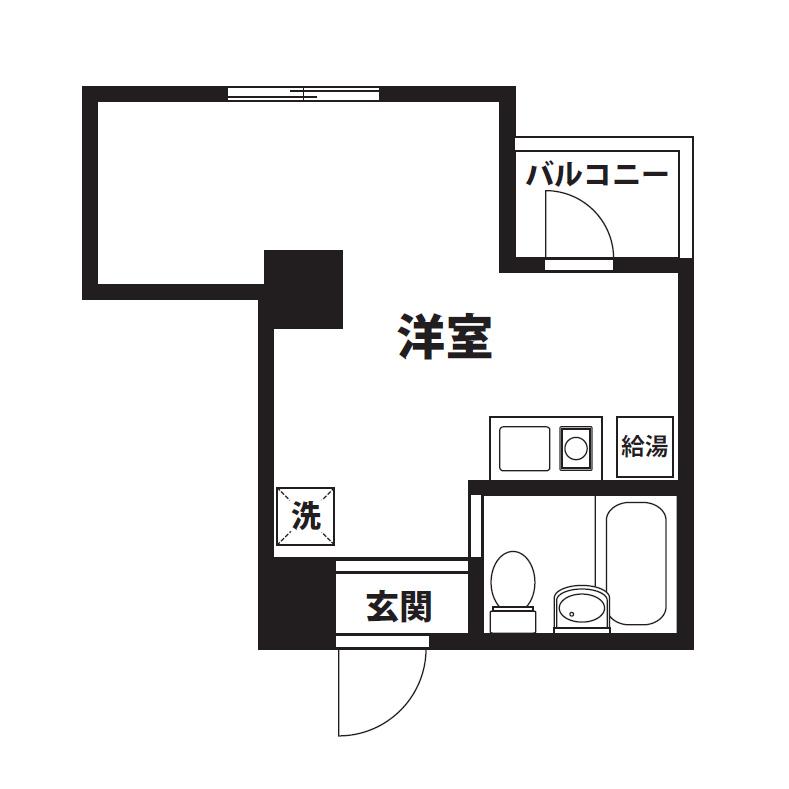 クレセントY(ワンルーム/4階)の間取り写真