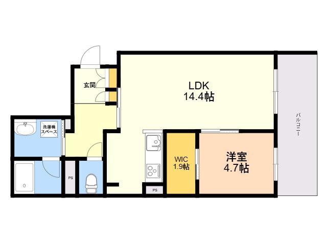 シャーメゾン・ルリエ大濠(1LDK/3階)の間取り写真