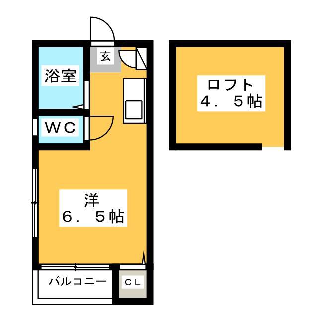 コルテッツ博多(ワンルーム/2階)の間取り写真