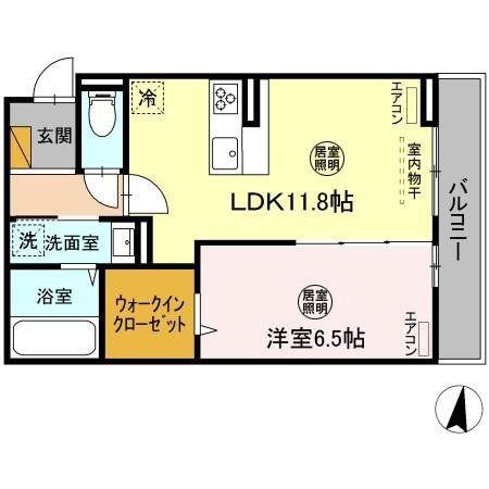 アメニティ 本千葉(1LDK/3階)の間取り写真