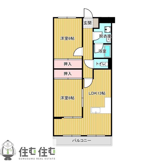 KSマンション(2LDK/1階)の間取り写真