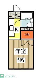 セントラルコーポS館(1K/2階)の間取り写真