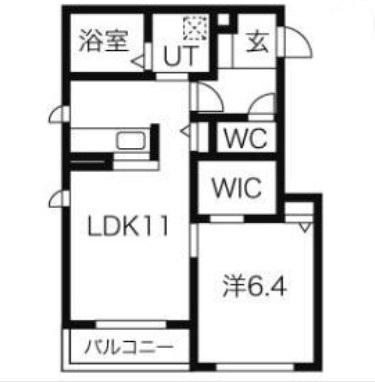 ノーブル ダーチャ(1LDK/2階)の間取り写真