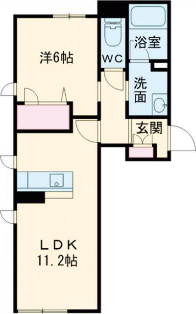 ビューテラスイズミ(1LDK/1階)の間取り写真