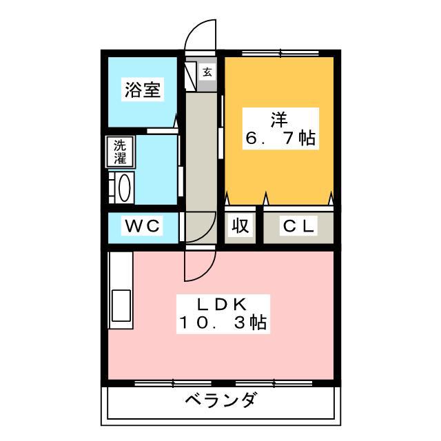 SAISON COURT NP(1LDK/3階)の間取り写真