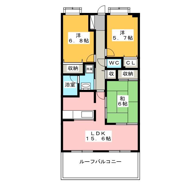 アネーロ(3LDK/3階)の間取り写真
