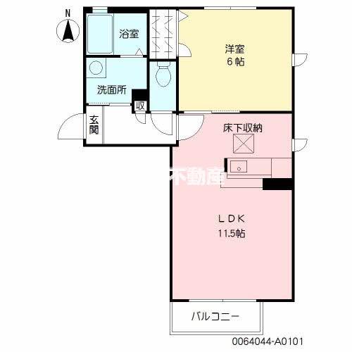 クラニッヒ(1LDK/1階)の間取り写真