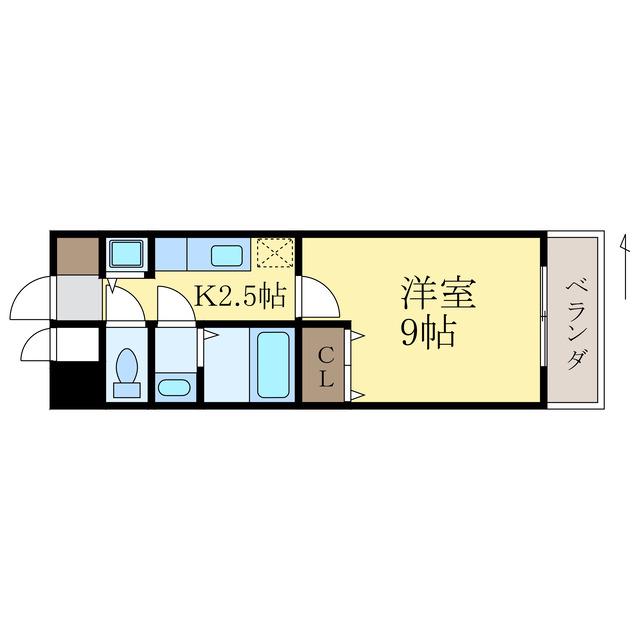 メゾン山水II(1K/2階)の間取り写真