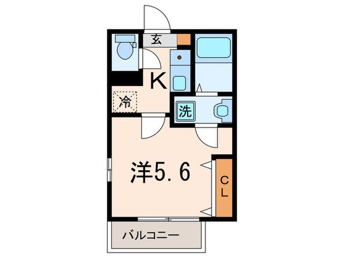 ミヤモリハイツV(1K/1階)の間取り写真