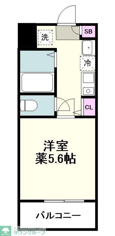ドミール大倉山(1K/1階)の間取り写真