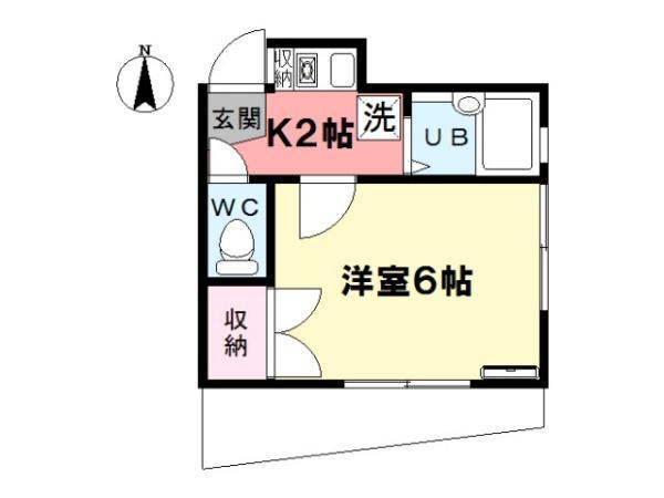 ETハウス(1K/1階)の間取り写真