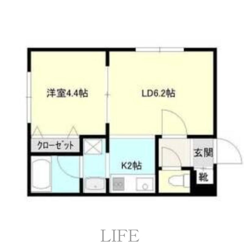 コムフォート南平岸(1LDK/3階)の間取り写真