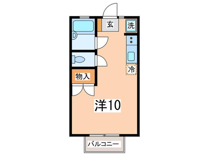 サンコーポ日吉(ワンルーム/1階)の間取り写真