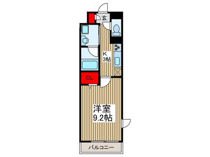 ラフィーネ(1K/2階)の間取り写真