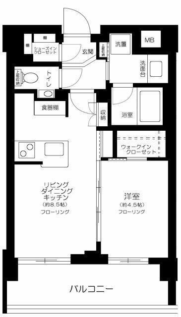 クリオラベルヴィ王子(1LDK/4階)の間取り写真