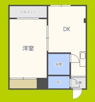 プレアール今福西(1DK/4階)の間取り写真
