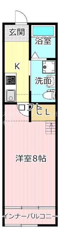 アトレ曳馬(1K/2階)の間取り写真