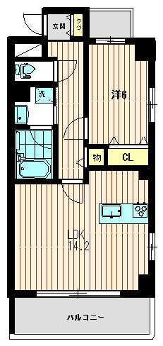 ハーモニーヒロム(1LDK/3階)の間取り写真