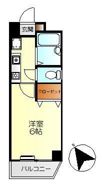 DER WINKEL.Y2 江原(1K/2階)の間取り写真