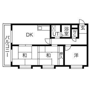 THE TOKUGETU 20(3DK/4階)の間取り写真